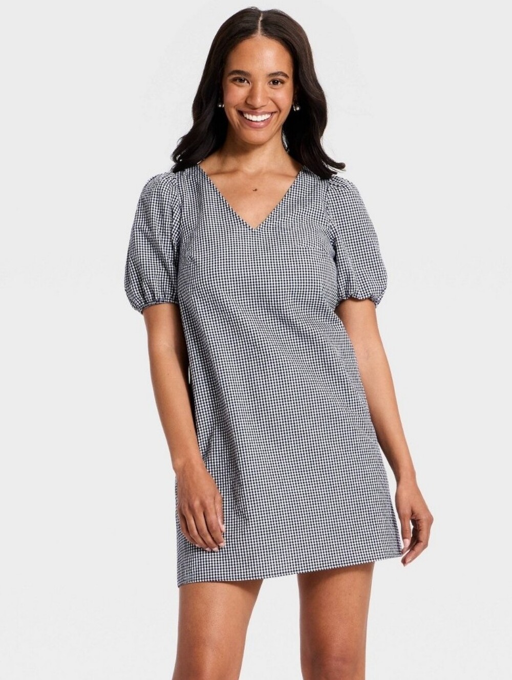 NWT A New Day | Puff Sleeve Gingham Dress